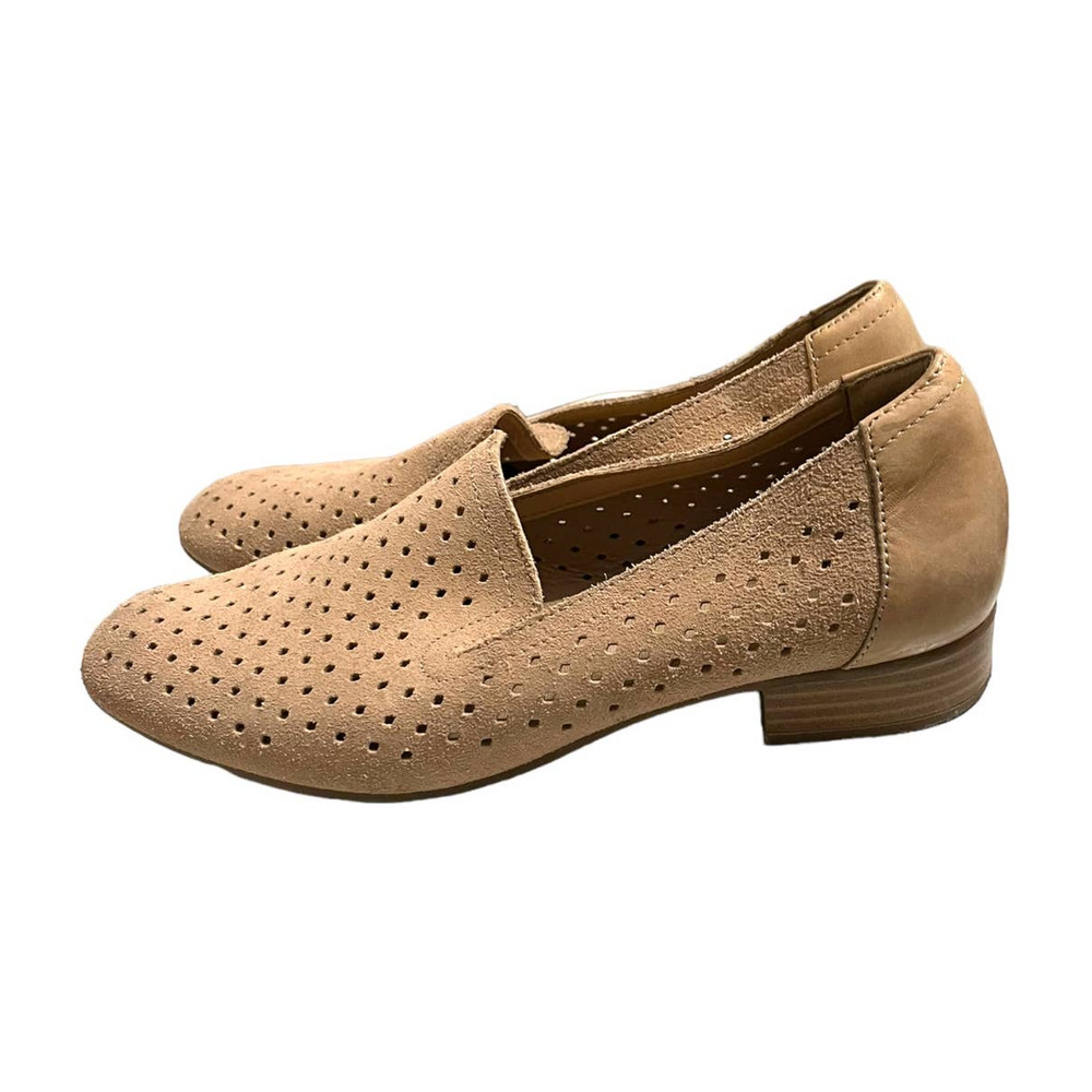 Clarks Women's Juliet Hayes Loafer Sand Suede Size 7.5